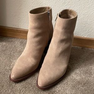 Leather upper suede Sam Edelman heeled booties size women’s 9.5M